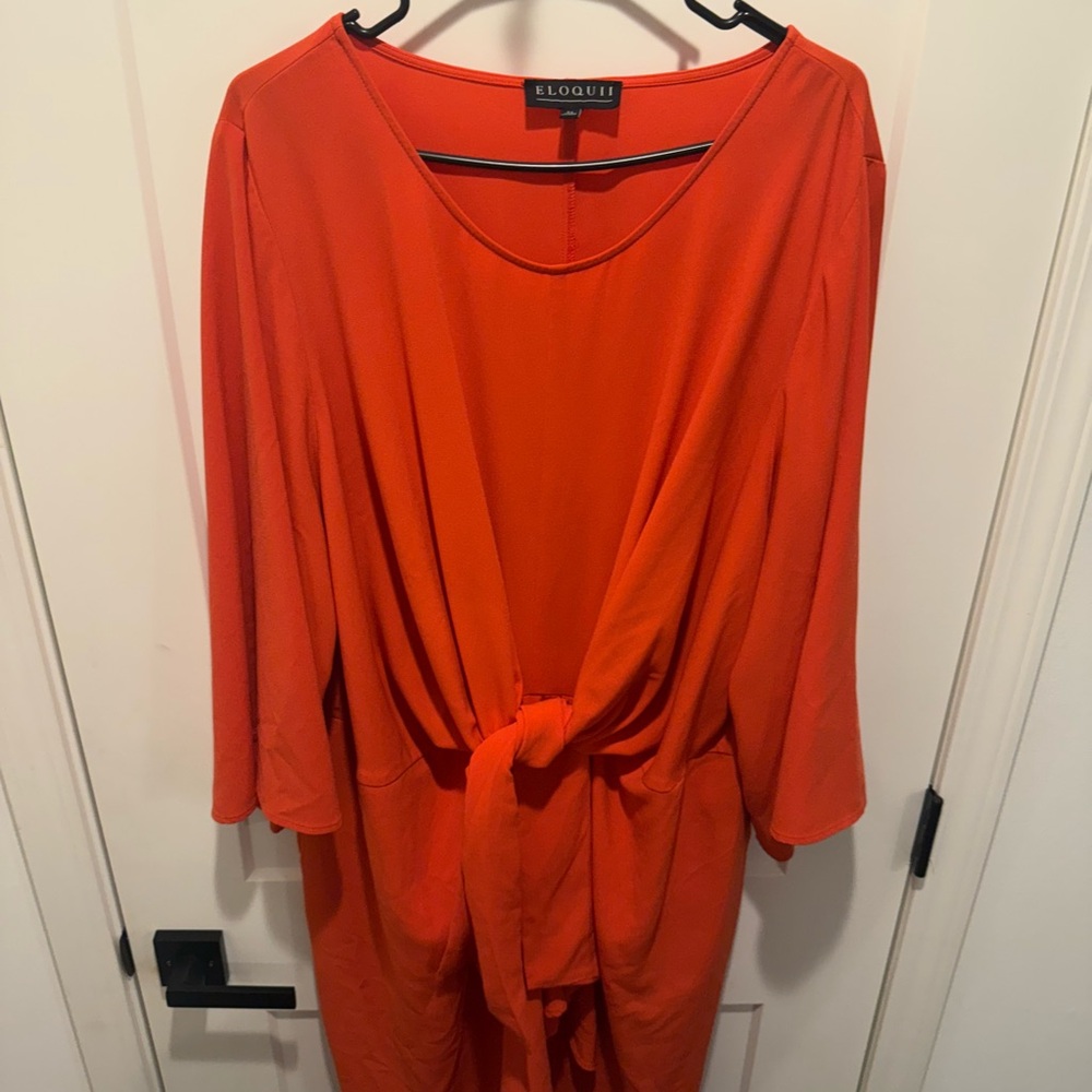 Eloquii Vibrant Orange Dress
